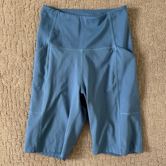 Girlfriend Collective Lake Compressive Pocket Run Short Blue XS - Picture 2 of 4